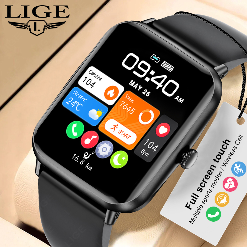 Watches Ladies Smartwatch - LIGE สมาร์ทวอทช์สำหรับผู้หญิงและผู้ชาย หน้าจอสัมผัสเต็มรูปแบบ รองรับการรับสาย/โทรออก สำหรับ Android