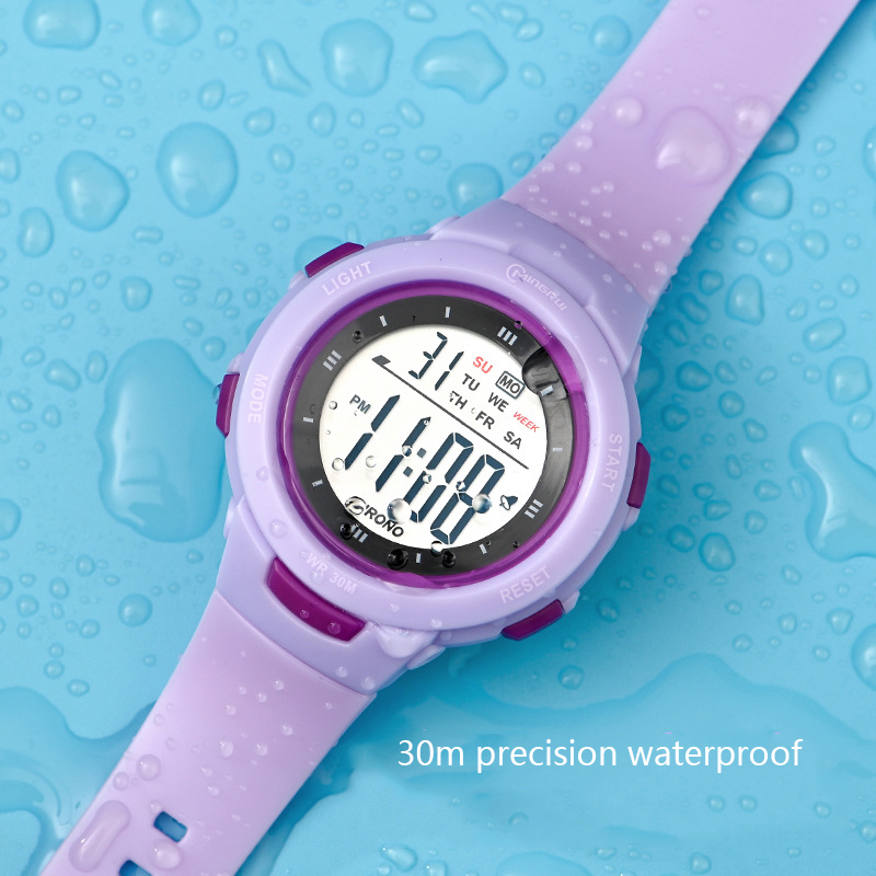 Smartwatch Watches For Kids - อุทัยนาฬิกาเด็กกีฬาแฟชั่นนาฬิกาปลุกกันน้ําส่องสว่างนาฬิกาสมาร์ทเด็กชายและเด็กหญิงนักเรียนนาฬิกาอิเล็กทรอนิกส์ของขวัญ