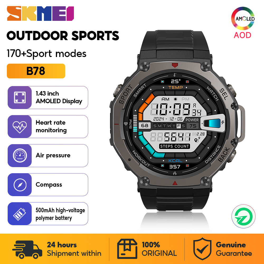 SKMEI นาฬิกาสมาร์ทวอทช์สำหรับเ - Smartwatch Watches Price บทวิจารณ์และราคา