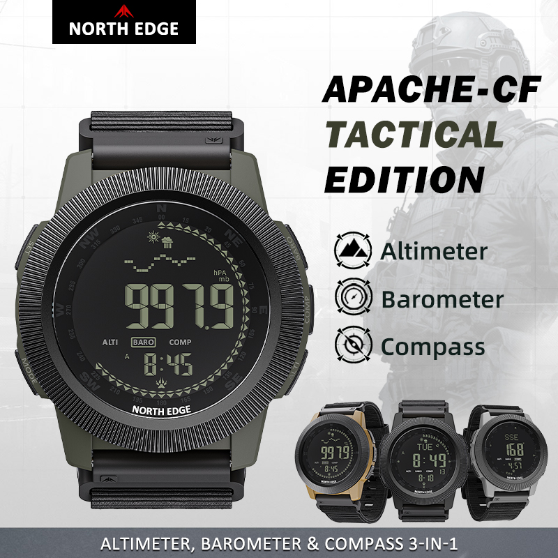 นาฬิกาดิจิทัลสำหรับผู้ชาย NORT - Altimeter Compass Watch บทวิจารณ์และราคา