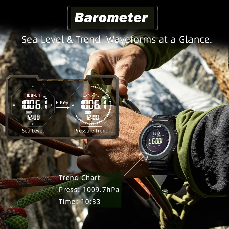 นาฬิกาดิจิทัลสำหรับผู้ชาย NORT - Altimeter Compass Watch บทวิจารณ์และราคา