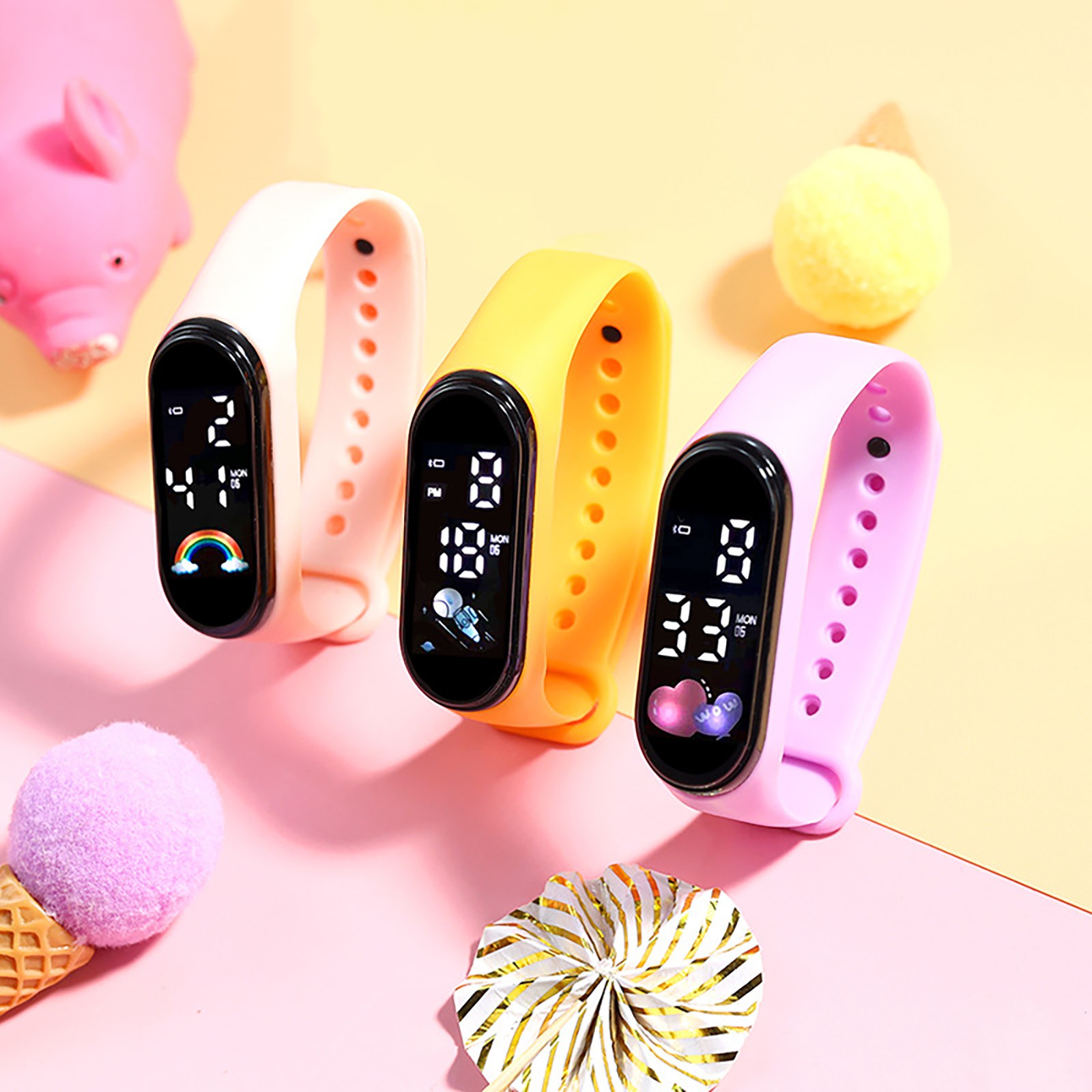 Kawaii สมาร์ทวอท์ชสําหรับเด็กแ - Smartwatch Digital Watches For Kid Girl บทวิจารณ์และราคา