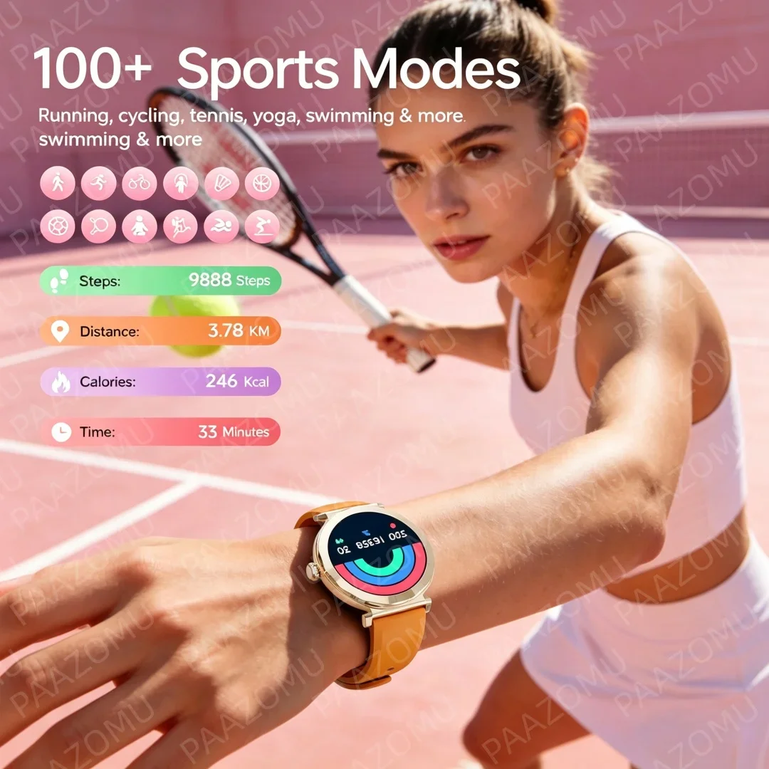 สมาร์ทวอทช์สีโรสโกลด์สำหรับผู้ - Watches Ladies Smartwatch บทวิจารณ์และราคา