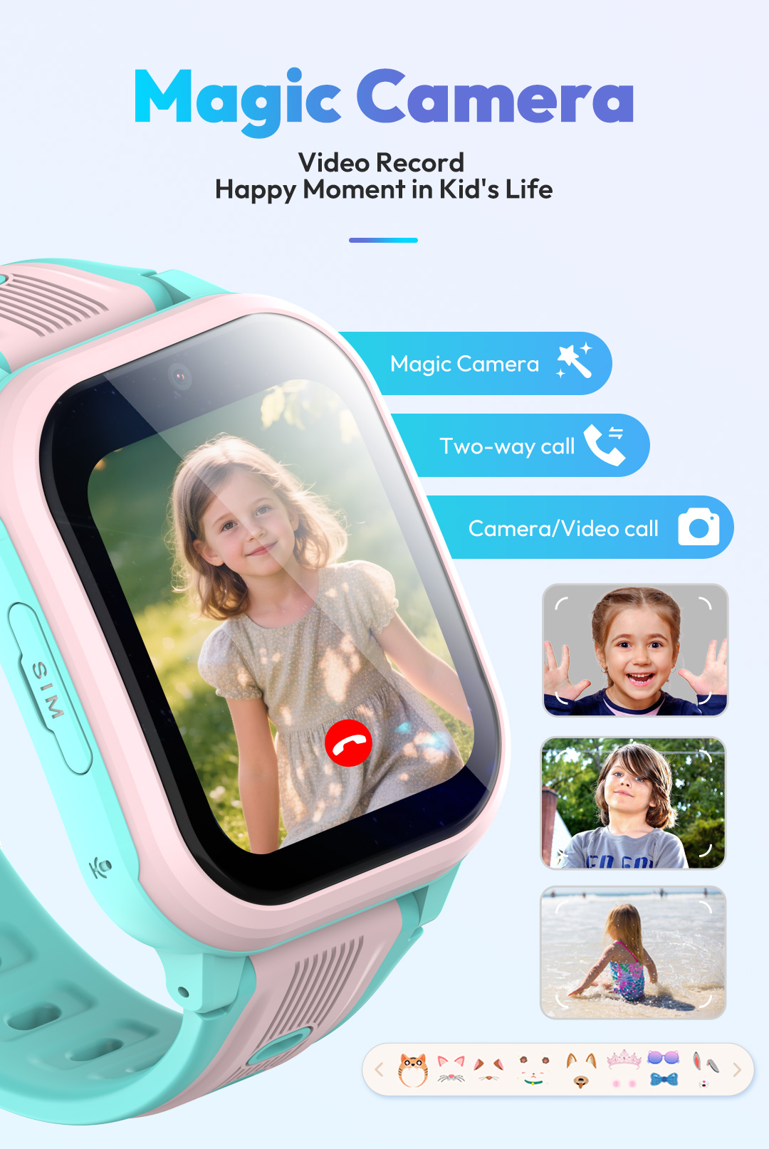 KT41 สมาร์ทวอทช์ - นาฬิกาโทรศั - Smartwatch Watches For Kids With Gps บทวิจารณ์และราคา