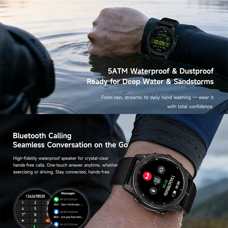 นาฬิกาสมาร์ทวอทช์กันน้ำ 5ATM ร - Altimeter Compass Watch บทวิจารณ์และราคา